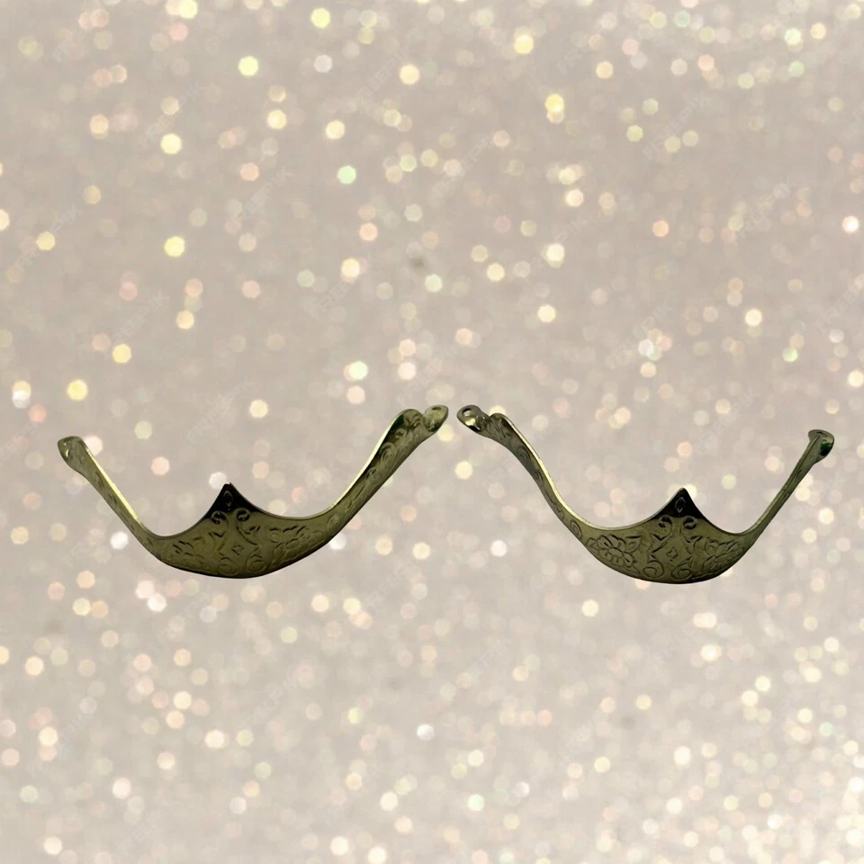 DE COLECCIÓN NOS 🤠 Grabado Latón PUNTAS DE LOS DEDOS RANDS GORRA Botas de Vaquero Western Wear DORADO Foto 4 de 4