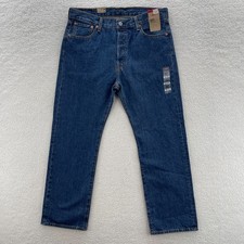 Levis 501 Jeans Mens 36x30 Blue Original Button Fly Medium Wash Denim Grunge 90s