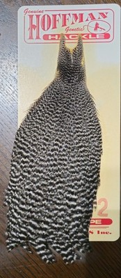 Hoffman Genetic Hackle Super Cape Grizzly Grade 2 cl419