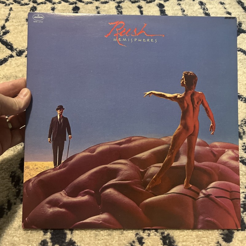 Rush Hemispheres Vinyl LP Record SRM-1-3743 Original Very Nice And Clean Album