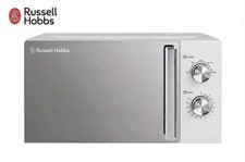 Russell Hobbs 17L White Manual Microwave – 700W Compact Solo Microwave Oven