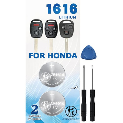 #ad Honda Key Fob Battery Replacement CR1616 2 Pack for Civic Accord CR V $16.90