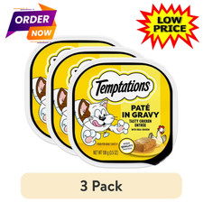 (3 Pack) Temptations Tasty Chicken Flavor Bites in Gravy Wet Cat Food, 3.5 oz 7.45 per gallon