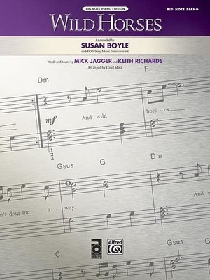 Wild Horses Piano Sheet Words and music by Mick Jagger and Keith Richards / reco