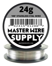 Stainless Steel 316L - 100' - 24 Gauge Wire - 100ft - 0.51mm - 0.02in - Made ...