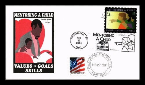 DR JIM STAMPS US COVER MENTORING A CHILD FDC COMBO DUAL CANCEL ARTMASTER