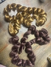 Vintage Doll Wig Braids Synthetic Hair Replacement Re-Root Craft Lot