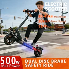 45km Adult Scooter: Dual Susp & Brakes, LED - Enhanced for Cool Urban Adventures
