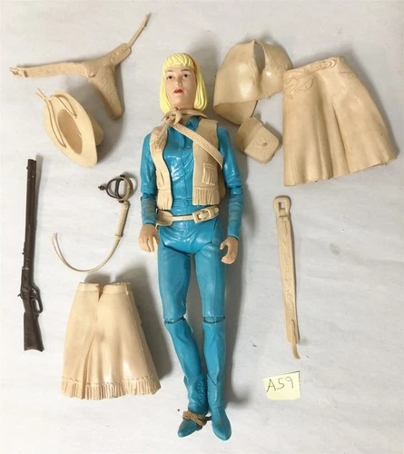 1960s MARX JOHNNY WEST JANE WEST WITH ACCESSORIES LOT #59