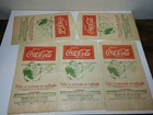 Vintage Lot Of 5 Paper Sleeve Coca Cola cola No Drip Bottle Protector's