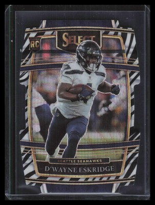 2021 Select Prizm Zebra Die Cut Refractor 60 D'Wayne Eskridge Rookie Concourse