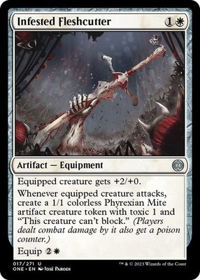 NM - Infested Fleshcutter [ONE - 17] Phyrexia: All Will Be One