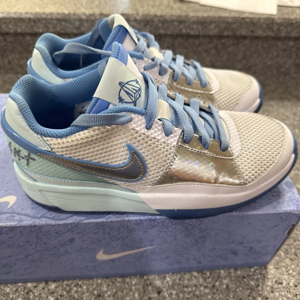 Zapatos de baloncesto Nike Ja 1 Morant talla 6Y GS azul plata FJ1266 400 "BONITOS" Foto 3 de 4