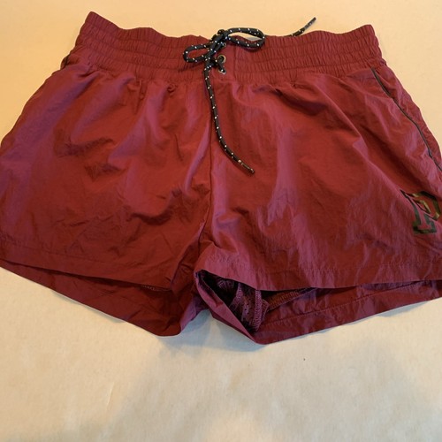 Victoria Secret PINK Shorts NWT Burgundy Pull On Small High Waist Lined Women - Picture 1 of 20