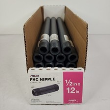 ProLine PVC Schedule 80 Nipple 1/2in x 12in Qty: 15 - Model 403-120H