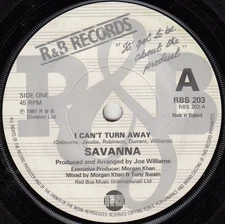 Savanna (2) - I Can't Turn Away, 7", (Vinyl)