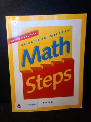 Math Steps Level K California Edition Houghton Mifflin 2000 Kindergarten Math