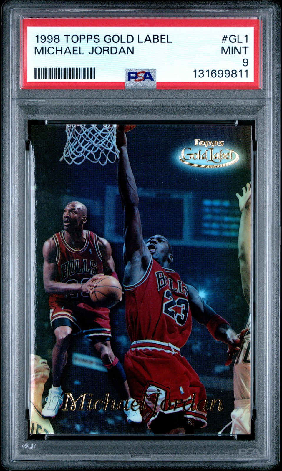 1998 TOPPS GOLD LABEL #GL1 MICHAEL JORDAN PSA 9