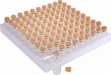 Maxmau 10Ml Small Glass Bottles with Cork Stoppers,Pack of 100 Vials Tiny Jars f