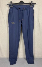 Superdry Womens Essential Logo Joggers Size UK 8 XS Navy Blue Fleece Sweatpants