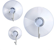 30 Peices Plastic Suction Cup Sucker Pads with Hooks for Glass Window Bathroom K