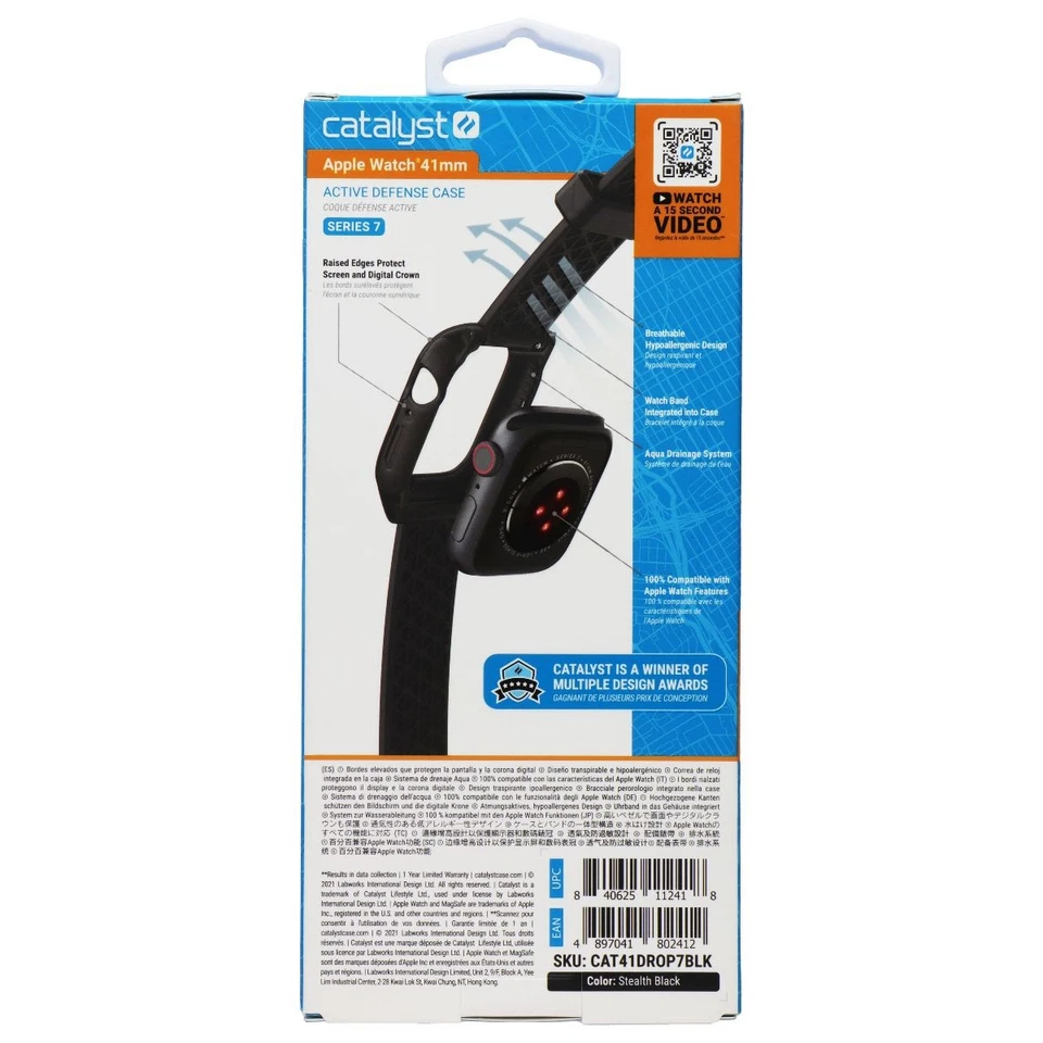 Catalyst Active Defense Case + Strap for Apple Watch Series 7 (41 mm) - Black - Image 2 of 3