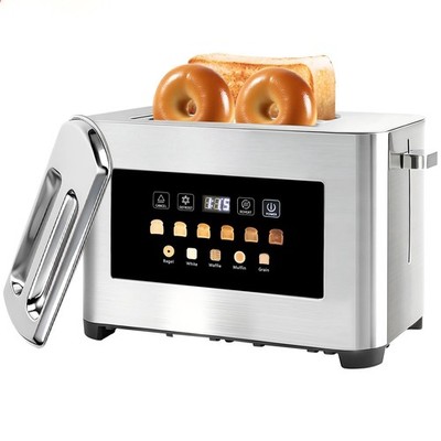2 Slice Toaster with Dust Cover, Wide Slot for Bagel & Bread, Stainless Steel