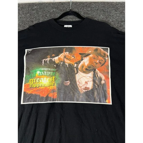 90s Lil Wayne Greatest Rapper Alive T-Shirt Mens Black 2 1990s vintage concert t-shirt, vintage, size XXL, single stitch, B+ condition