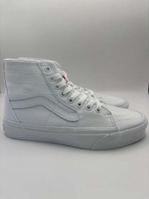Vans SK8 HI Men/Women White Canvas High Top Skateboard Shoes