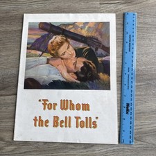 FOR WHOM THE BELL TOLLS Cinema Movie Programme Gary Cooper Ingrid Bergman 1943