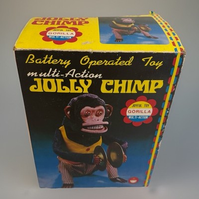 Vintage Musical Jolly Chimp Clapping Cymbal Joyful Toy Gorilla