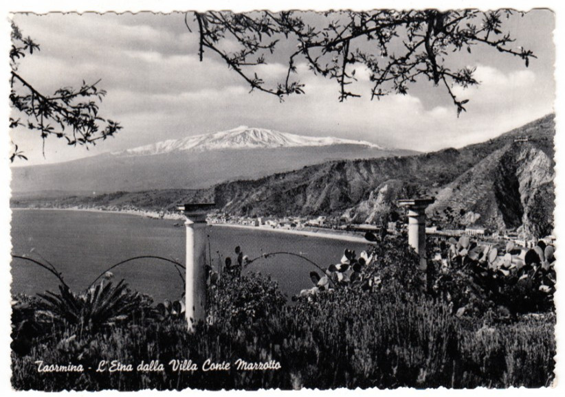 26-03965 - TAORMINA MESSINA - ETNA DALLA VILLA CONTE MARZOTTO VIAGGIATA 1950