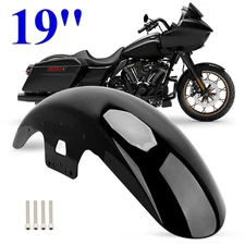 19'' Vivid Black Front Fender For Harley Street Glide Road King Touring 2014-Up