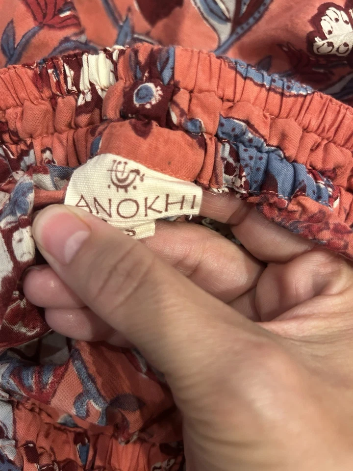 Conjunto de pijama para mujer Anokhi talla S 100 % algodón estampado floral de pierna ancha Foto 2 de 4