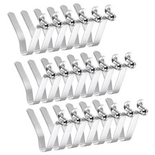 8 x 6mm Kayak Paddle Snaps, 20 Pack Steel Tent Pole Clips, Silver Tone,38mm Long