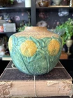 ANTIQUE USA ROSEVILLE SUNNY FARM SUNFLOWER ART DECO POTTERY FLOWER GARDEN VASE