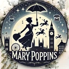 Vintage Mary Poppins Round Aluminum Tin Metal Signs Home Décor 8x8