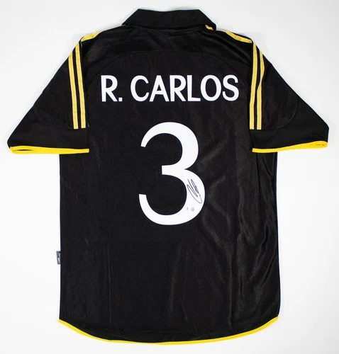 Roberto Carlos Signed Real Madrid Adidas Custom Soccer Jersey
