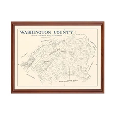 Old Map of Washington County, TX 1920 - Vintage Texas Art