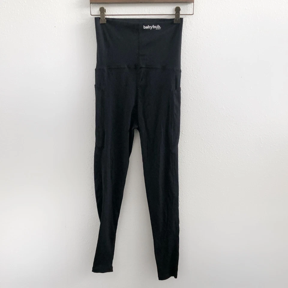 BABYBUB Maternity Leggings High Waist + Pockets Size XS - Image 2 of 4