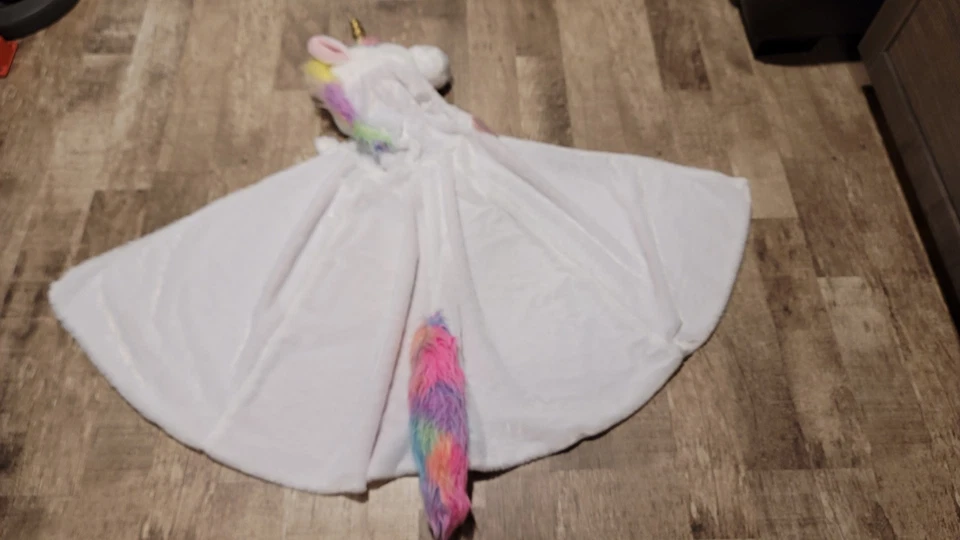 Dream Play Imagine Unicorn Costume Toddler Little Girls 3 to 6 Years Hoodie Cape - Image 4 of 4