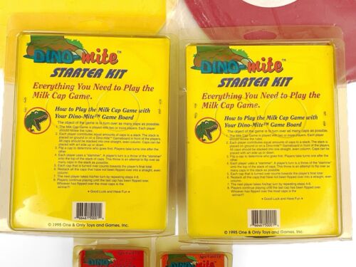 1990s Pogs Dino-Mite Milk Cap Game, Boards And Caps Sealed - Picture 6 of 7
