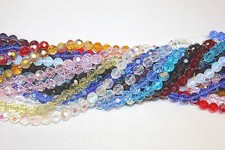 Glass Beads - 10mm- Round Faceted -32 Facets-3 Strands About 120 Beads Total 