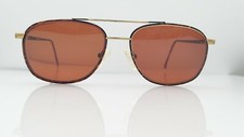 Vintage Firenza 63 Brown Gold Metal Pilot Sunglasses FRAMES ONLY Korea
