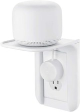 Wasserstein AC Outlet Mount for Google Nest WiFi - Wall Outlet Shelf - White
