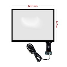 324x247mm 15 inch Capacitive Touch Screen USB Control Card Plug and Play