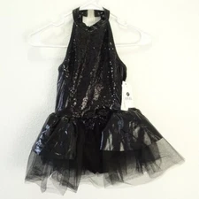 iEFiEL Girls Dance Costume Dress Size 10 Youth Girls Black
