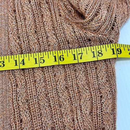 Banana Republic Cardigan Women’s M Open Front Mohair Wool Blend Cable Knit - Picture 6 of 8