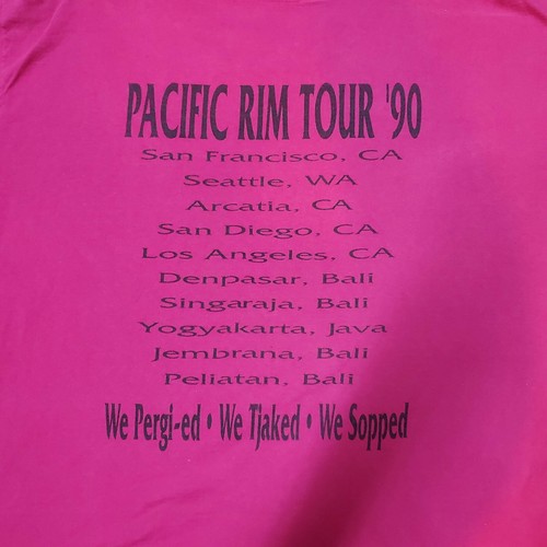 Camiseta Vintage XL Puntada Única Gráfico Rosa Cuerpo Tjak Cuerpo Percusión 90 - Imagen 10 de 11