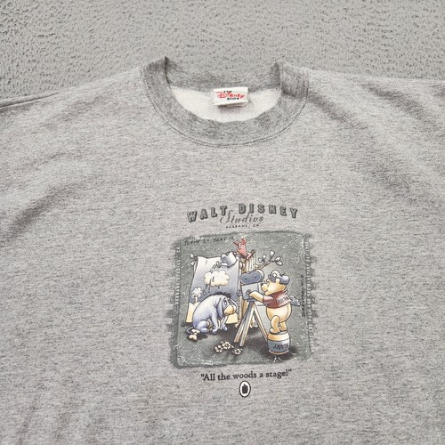 Vintage The Disney Store Sweatshirt Herren M grau Winnie The Pooh Pullover Made in USA - Bild 3 von 16
